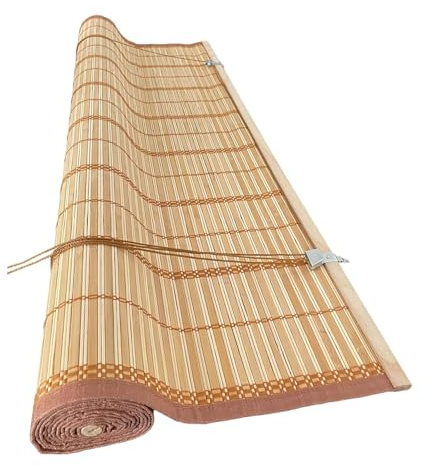 Tenda da sole Tapparella in midollino bambù con corda carrucola -varie misure (150l x 300A cm)
