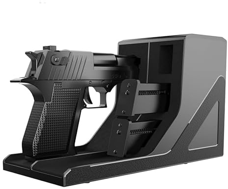 FUNANASUN Kurzwaffenhalterung Modularer, Waffenhalter für 1 Pistolen und 3 Magazine für Waffentresor, Pistolenständer als Waffenschrank Zubehör, Platzsparender Passt auf die Meisten Pistolen