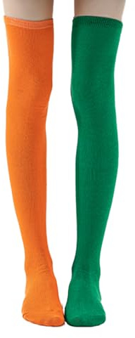TOMIGO Damen Cosplay Kniestrümpfe für Halloween Karneval | Fasching Fastnacht Kostüm