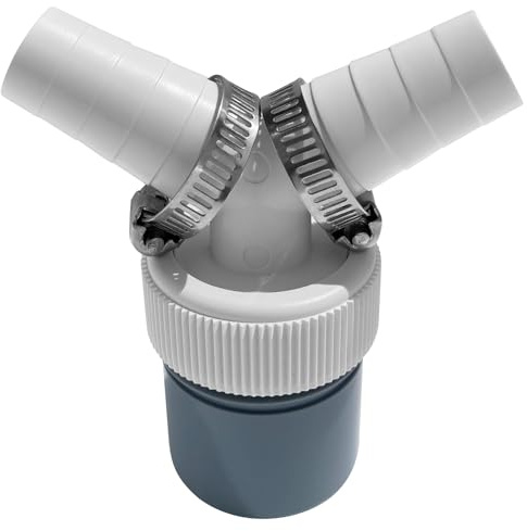 Doppelanschluss für Waschmaschine, Spülmaschine DN 40 - Abfluss Adapter für Geschirrspüler und Waschmaschine - Y-adapter für Schlauch mit Eingangsstutzen von 19-24mm