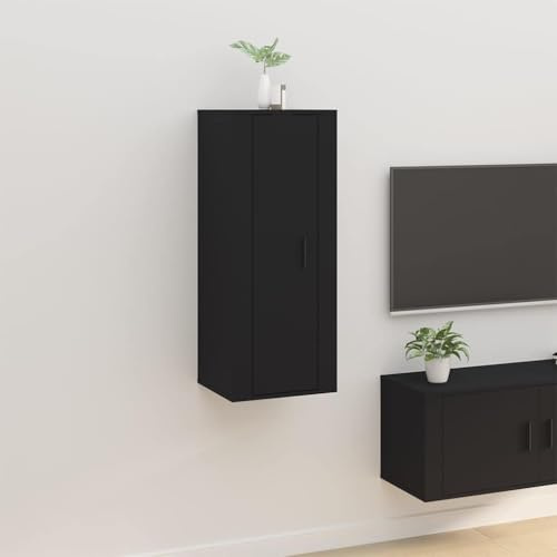Cervaline Meuble TV Mural Noir 40x34,5x100 cm,Meubles,Meubles TV,20 kg-816681