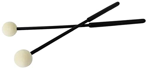 A-Star Filzkopfschlägel mit sicherem Kunststoffgriff für Glockenspiel, Metallophon, Glockenspiel, Xylophon – 2 Stück/Paar