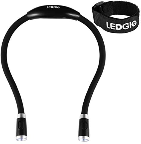 Luz Manos Libres Que se agarra al Cuello, Leer Libros, Luz LED Recargable LED, 6 Niveles de Brillo Ajustable, Cable USB Incluido