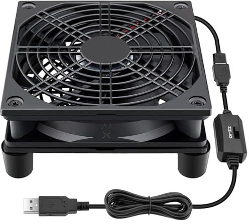 Wathai Cooling Case Fan for Receiver DVR Xbox TV Box Router 120mm x 25mm 5V USB Power