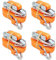 4 x Profi Spanngurt Zurrgurte 400/800 kg 6 Meter 25mm breit 0,8t zweiteilig Ratschengurt Zurrgurt DIN EN 12195-2