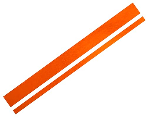 FOLIATEC Car Design Sticker Aufkleber Autoaufkleber Autosticker LINES, orange chrom matt, 5,8 x 360 cm
