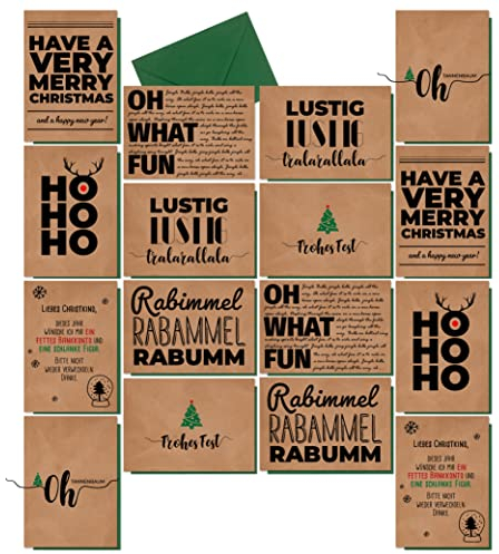 bigdaygraphix Christmas Design-Postkarten + Umschläge