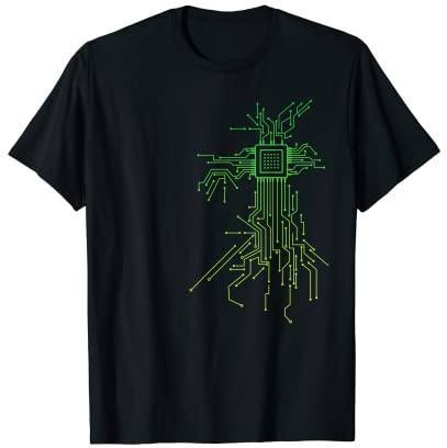 PCB Platinen Layout CPU Herz Computer Admin Nerd T-Shirt