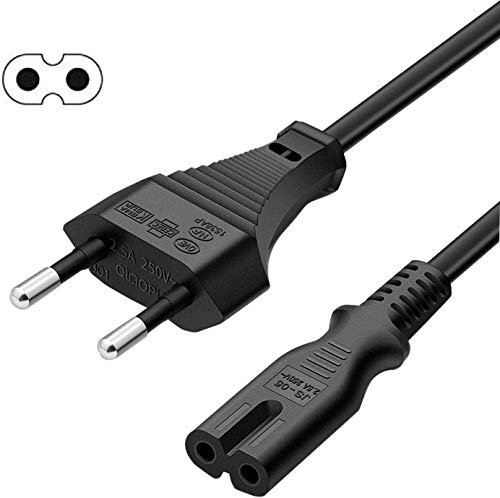 Cavo Euro connettore a IEC C7, Figure 8, cavo di alimentazione adatto per Samsung Toshiba LG Philips Sharp Sony PC Monitor, TV, PS3 PS4 computer