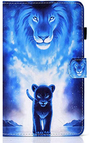 Bspring Cover Custodia per Lenovo Smart Tab M10 HD 2nd Gen (TB-X306X X306F) - Custodia Pieghevole Funzione a Piedi Supporto con Supporto e Multi-View,Leone