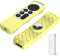 2021 RubRab Anti-Lost Protective Case for Apple Siri Remote Anti-Slip Durable Silicon Shockproof Rubber Cover for Apple 4K HD TV Siri Remote (2nd Generation Applicable) AirTag Applicable (Yellow)