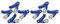 Lot de 8 sangles de fixation avec boucles en métal pour porte-vélos en textile - Bleu