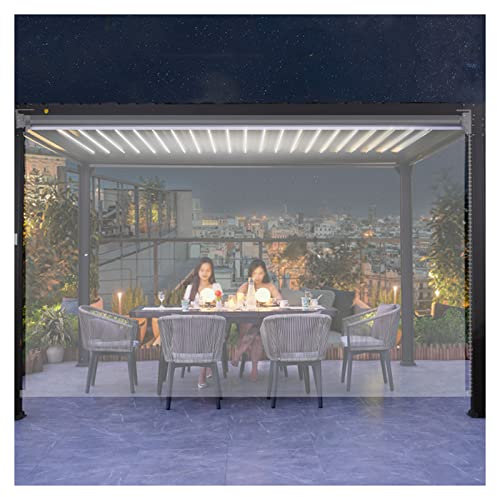SHUITUKOUU Tende a Rullo in PVC con Raccordi e Catena,Tende a Rullo Tende oscuranti a Rullo all'aperto terrazza Balcone Gazebo tapparelle Impermeabili Trasparenti,70x150cm/27.5x59in