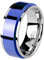 Taffstyle Band Ring Edelstahl mit Spinning Herrenring Damenring Partnerring Trauring Damen Herren Silber Blau Größe 57 (18.1) Breit 6mm