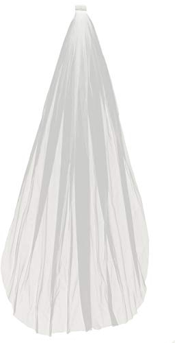 SOIMISS Langer Brautschleier Aus Tüll Mit Kamm Bodenlanger Hochzeitsschleier Für Braut Lang Einlagig Zur Perfekten Haarfixierung