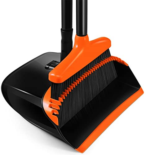 QTANZIQI Juego de Escoba y recogedor, Escoba y recogedor retráctiles adecuados para el hogar, Cocina, habitación y Oficina