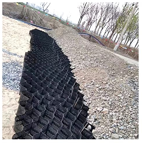 Kiesgitter Kiesmatten Kieswaben Kies-Stabilisator-Gitter, 5cm/10cm hoch HDPE-Waben-Geocell-Permeable-Pflaster-Kies-Gitter für geneigte Auffahrten, Parkplätze, Gärten, 2m/3m/4m/5m/6m/7m/8m/9m/10m lang