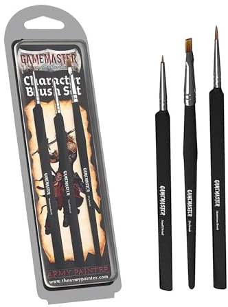 The Army Painter Gamemaster Character Brush Set - 3 Pintura Acrilica Pinceles Esenciales para Pintura Acrilica Manualidades Miniaturas Warhammer 40K