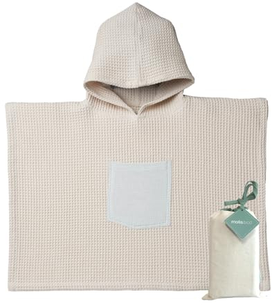 molis&co. Badeponcho für Kinder von 1-2 Jahren. Zinnia. Kapuzen-Strandtuch. Leichter und kompakter Bademantel für Kinder. (OEKO-TEX 100).