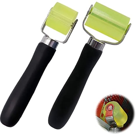 FENGQ Andrückroller Andrückwalze, 2PCS Andruckrolle Werkzeug, Andrückwalze Hand Rollen, für Kantenumleimer und zum Verschweißen von PVC-Planen(Groß + Klein)