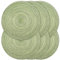 Noctiflorous Manteles Individuales Redondos Trenzados de 15 Pulgadas, Juego de 6 manteles Individuales para mesas de Comedor, Tejido Natural, Resistentes al Calor (Verde)