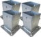 BUZZ Gardens Fence Post Support Bolt-on hot-dip Galvanized Sleeve Anchor Fence Post Foot (100x100 Set of 4 (4pcs))