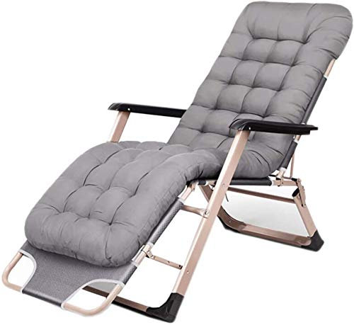 Leichter Garten-Liegestuhl, zusammenklappbare Metall-Liegestühle, Haushalt, Büro, Garten, Terrasse, Strand, Außen-Sonnenliege, 4 (Farbe: 7) Present