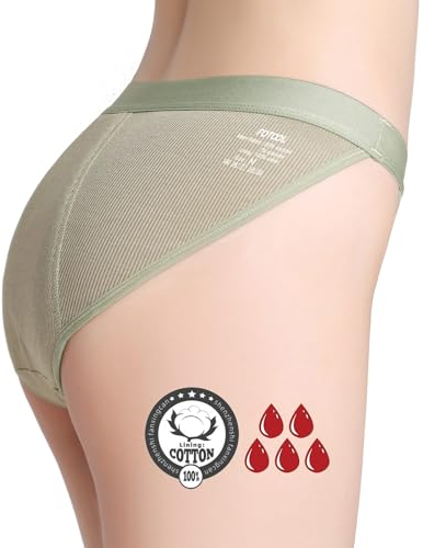 FOTOOL String Tanga Damen Baumwoll unterwäsche Frauen periodenunterschwäsche Starke blutung Menstruation Postpartum perioden Bikini (3 Colors, M)