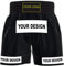 Amata Boxhose im Stil 1, Muay-Thai-Shorts, maßgeschneiderte Kampfkleidung, MMA-Ausrüstung, Kick-Outfit, Herren, Damen, Kinder, Erwachsene, Jungen, Mädchen, Schwarz, Klein