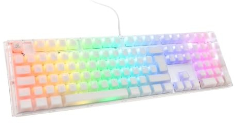 Ducky One 3 Aura White Gaming Tastatur, RGB LED - MX-Red