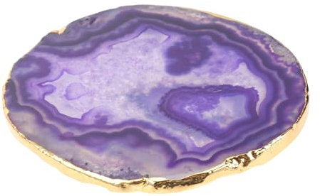 VINTORKY Jade-Untersetzer Untersetzer für Kaffeetassen Achat Getränkebechermatte bürodeko büro Dekoration glasuntersetzer Wohnkultur Weintassenmatte Untersetzer aus Achatstein Maniküre