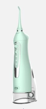 COSLUS Idropulsore Dentale Portatile Senza Fili, 300 ML Irrigatore Idropulsore Ricaricabile Foppio Flusso Impermeabile IPX7 Water Orale Flosser Pulizia Denti Ideale per Viaggi a Casa Verde chiaro
