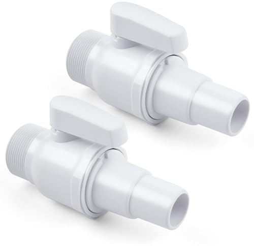 Divove Absperrhahn Pool für SP0729 Skimmer Filter, Absperrventil Pool Zubehör, Kolbenventil Umdrehung für Skimmer, Schwimmbad Filterpumpe, Anschluss Pool Pumpe Ersatz, Pool Plunger Ventil, 2 Stück