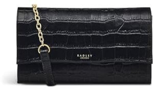RADLEY London Chancery Row Mini Flapover Crossbody for Women, in Black Leather