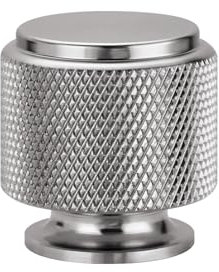 Yagman 5 Pack Knurled Kitchen Cabinet Knobs Brushed Nickel Round Dresser Knob Modern Drawer Hardware Cupboard Handles Furniture Knobs for Bathroom Single Hole Knobs for Wardrobe GH-BN-K5