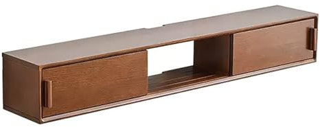 JIAOCKJIAO 150cm TV Schrank Hängend, Modernes Fernsehschrank, TV Board mit Stauraum, Schiebetürdesign, TV-Wandschränke, HäNgend TV Sideboard, für Wohnzimmer, Schlafzimmer(Brown A)