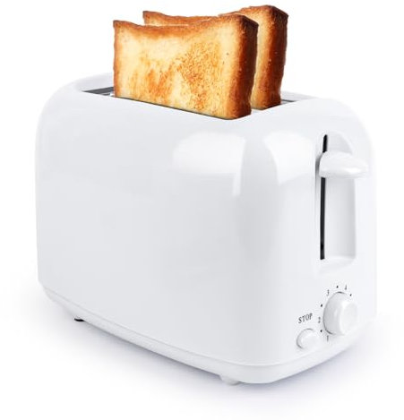 Tostapane automatico, tostapane automatico con attacco per panini, 7 livelli, tostapane in acciaio inox di alta qualità con camere di tostatura e potenza 650 W, spegnimento automatico