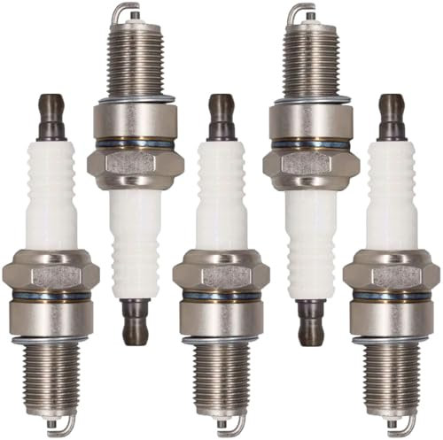 Qiuwanzia 5pcs F7TC Spark Plugs for Honda GCV160 GCV190 GX120 GX160 GX200 GX240 GX270 GX340 GX390 for 4-Stroke Engine Lawnmower Generator Tractor Chainsaw Water Pump Rototiller Go Kart Mini Bike Etc