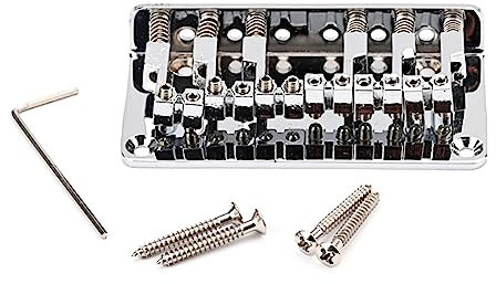 6 Saiten E-Gitarre Hardtail Bridge Roller Sattel Bridge Saitenhalter E-Gitarre Ersatzteile Einfach zu bedienen