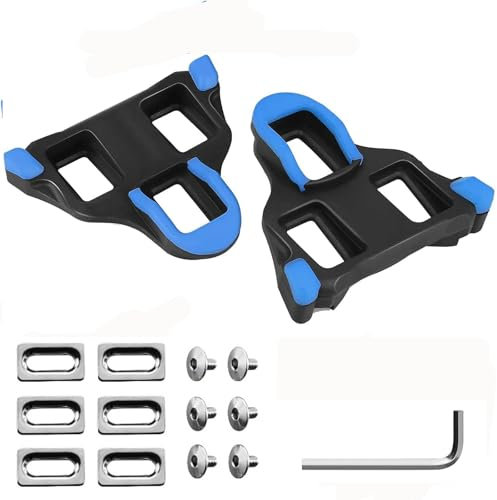 Premium SPD Cleats für Fahrradschuhe, kompatibel mit Shimano SPD SL SM-SH10 SM-SH11 SM-SH12, Fahrrad Ersatzcleats, Indoor Cycling & Rennrad Cleat Set(Blau)