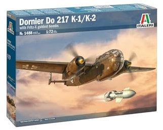 Italeri 1488 Dornier Do 217 K-1/K-2 with Fritz-X guided bombs, scala 1:72, Plastic Model Kit/Modello in plastica da montare