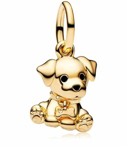 MSPOVOF Labrador-Welpe Charms, S925 Sterling Silber Bead, für Armbänder und Halsketten, für Frauen Schmuck Geschenk