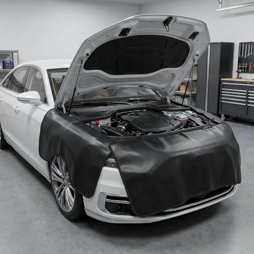 3 Stück Kotflügelschoner Matratze für Mechaniker, Stoßfänger-Schutzpolster Auto Kotflügelschutz mit Magneten & Haken, kfz Werkstatt Ausstattung Kotflügelschoner