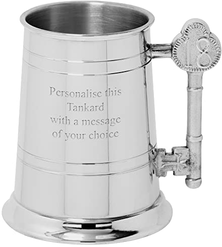 English Pewter Company 1 Pint 18th Birthday Tankard Key to The Door Personalised with Free Engraving [EP012]