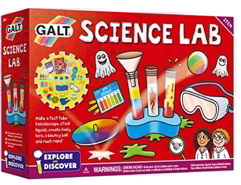 Galt Science Lab - Explore and Discover Science Kit for Kids, Childrens Craft Set - 20 Fun STEM Science Experiments and Guide Book - Make a Kaleidoscope, Lava, Bouncy Ball and More - For Ages 6 Plus
