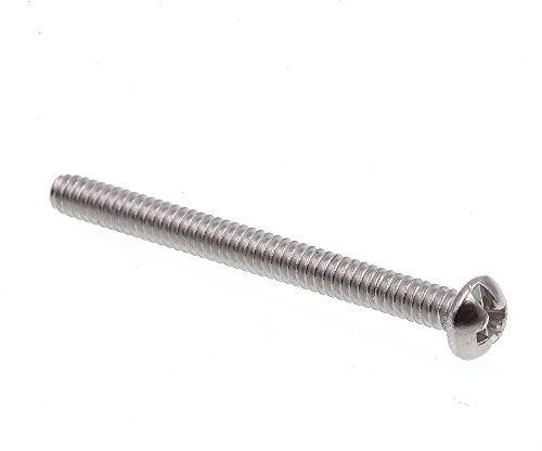 Prime-Line 9003284 Machine Screw, Round Head, Slotted/Phillips Combo, 6-32 X 1-1/2 in, Grade 18-8 Stainless Steel, Pack of 25