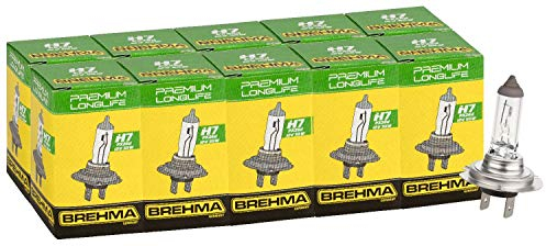 10x BREHMA Premium Longlife H7 12V 55W Halogen Autolampe