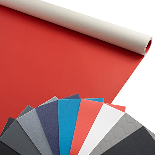 Primaflor PVC Bodenbelag Meterware - EXPOTOP, Uni Rot, Messeboden, Vinyl-Boden für Küche, Wohn- und Badezimmer, Auslegware, Anti-Rutsch, Nicht Reflektierende Oberfläche, MUSTERSTÜCK
