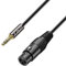 J&D Cable XLR a 3.5mm, Chapado en Oro, XLR Hembra a TRS Macho 1/8, Adaptador Balanceado para Cámara DSLR, Videocámaras, Tarjeta de Sonido de Ordenador, 0,9 Metros