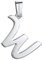 Amberta 925 Sterling Silber Anhänger - Personalisierte Charm Buchstaben für Damen und Männer - Symbole Kombinieren - Stil W
